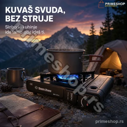 Prenosivi Mini Šporet na Plin sa Piezo Paljenjem i Torbicom za Nošenje