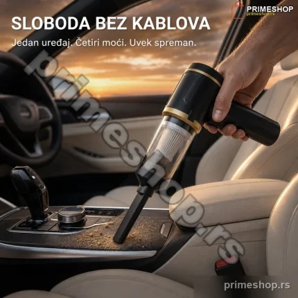 4 u 1 Bežični Usisivač i Duvač za Auto sa Punjivom Baterijom