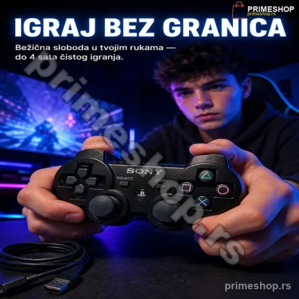 Bežični džojstik za PS3 sa punjivom baterijom i USB kablom