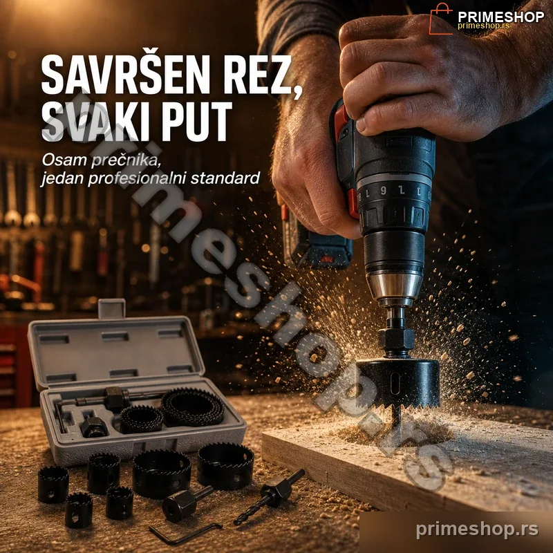 86595-primeshop Set Kružnih Testera za Bušenje Tankih Ploča – 8 Veličina