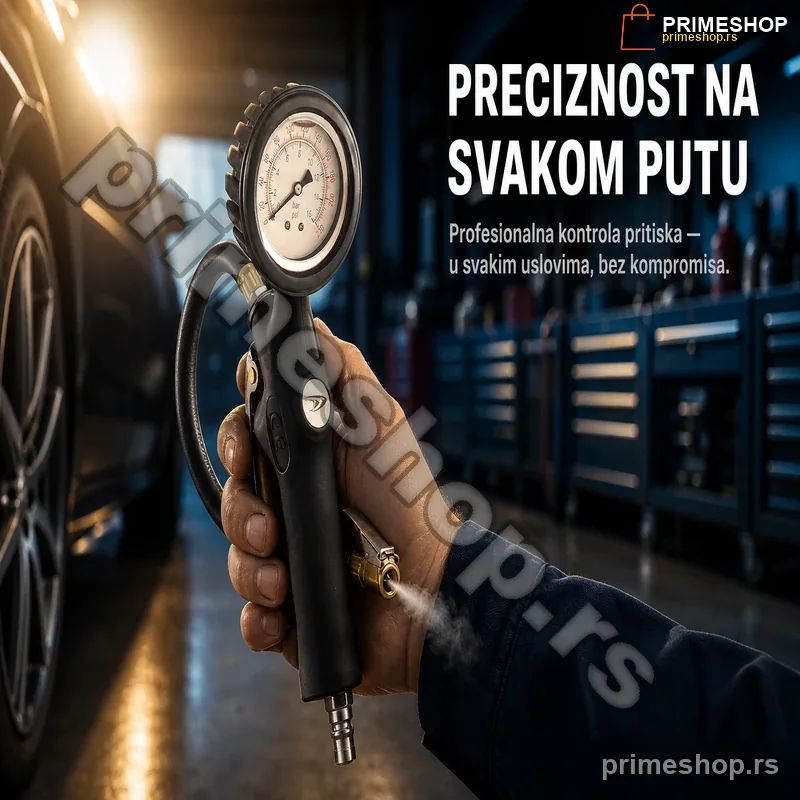 87027-primeshop Manometar za Pumpanje Guma sa Pištoljem – Opseg 0-16 Bar