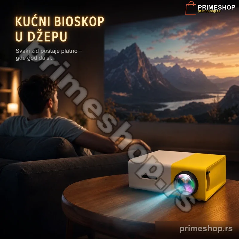 87256-primeshop Mini LED Projektor YG300 – Prenosni Kućni Bioskop Full HD
