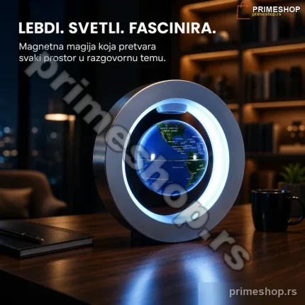 Levitirajući Globus Zemlje – Magnetni Ukras koji Svetli u Mraku