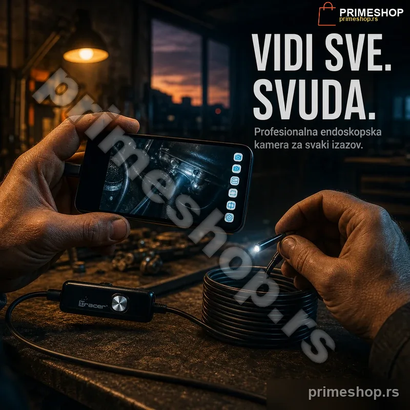 88248-primeshop Endoskopska HD Kamera za iPhone i iPad – Fleksibilni Kabl 5m, IP67