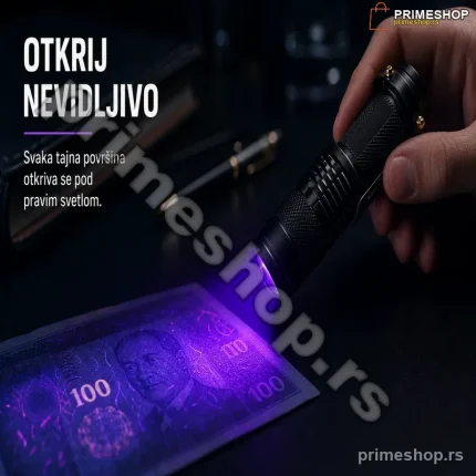 UV Lampa Baterijska – Za Proveru Novčanica, Dokumenata i Višenamenska Upotreba