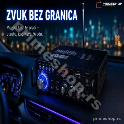 Bluetooth Pojačalo za Auto BT-298A – 12V/220V, USB, SD, MP3