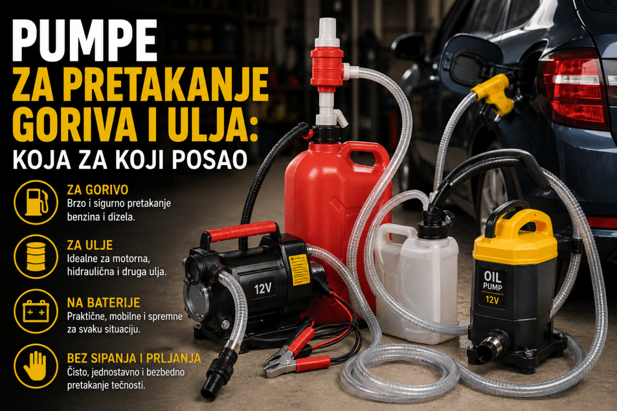Pumpe za pretakanje goriva i ulja: koja za koji posao
