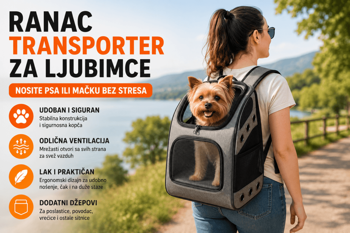 Ranac transporter za ljubimce: nosite psa ili mačku bez stresa