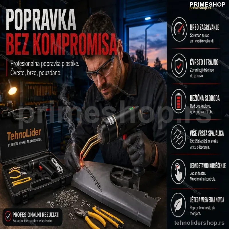 Aku Lemilica Pištolj za Varenje Plastike – Bežična, USB Punjenje