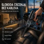 Aku Ručni Usisivač sa Nastavcima – Bežično Čišćenje Doma i Automobila