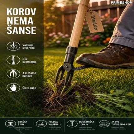 Alat za Vađenje Korova iz Korena – Bez Saginjanja