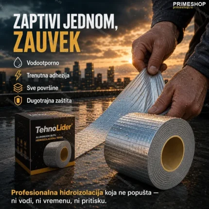 Aluminijumska Butil Traka za Hidroizolaciju – Supersnažna Lepljiva Traka