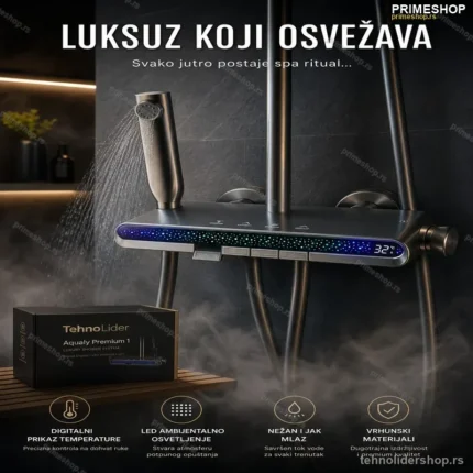 Aqualy Premium 1 Luksuzni Tuš sa LED Displejom i Hidromasažom