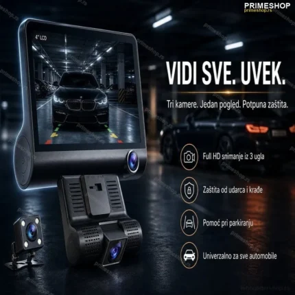 Auto kamera 3 u 1 Auto kamera Full HD unutrasnja i zadnja