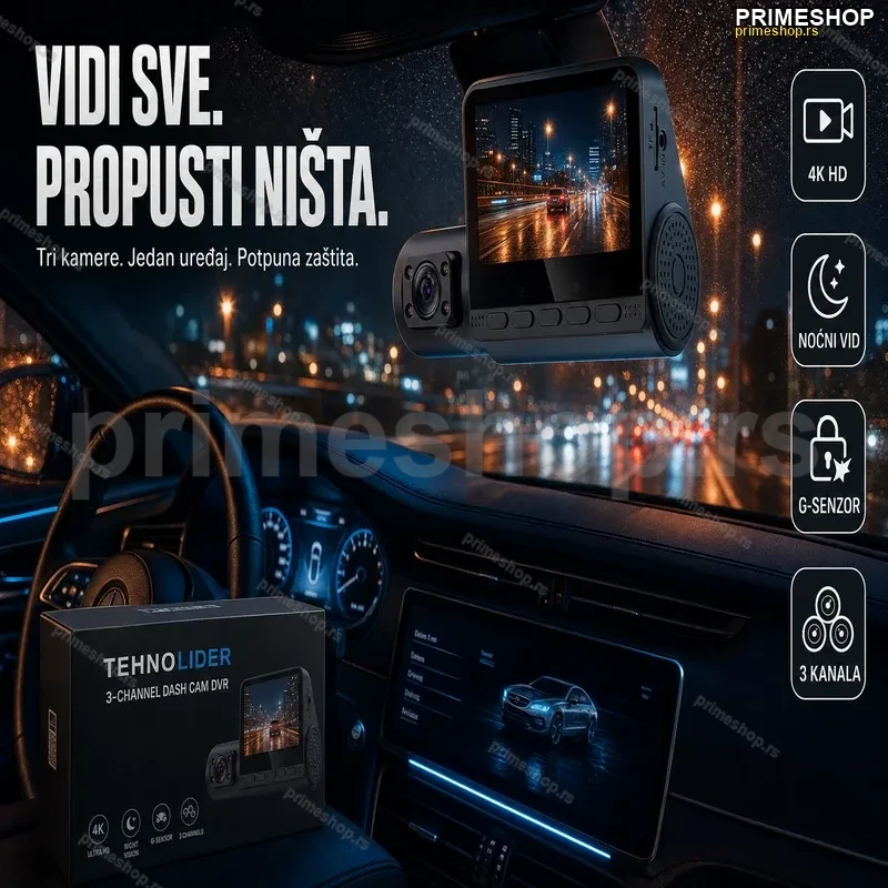 Auto kamera sa 3 kamere DVR za auto 3u1 Auto kamera sa 3 kamere DVR za auto 3u1