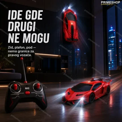 Auto na Daljinski koji Ide po Zidu i Plafonu – Wall Climber RC Autić
