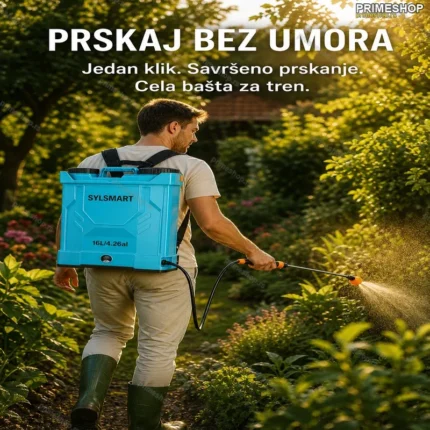 Automatska leđna kanta za prskanje 16L — baterija 4000mAh, pritisak do 120 PSI