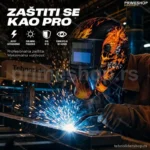 Automatska Maska za Varenje sa Solarnim Punjenjem i Auto-Zatamnjenjem