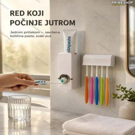 Automatski Dozer za Pastu i Držač Četkica za Zube