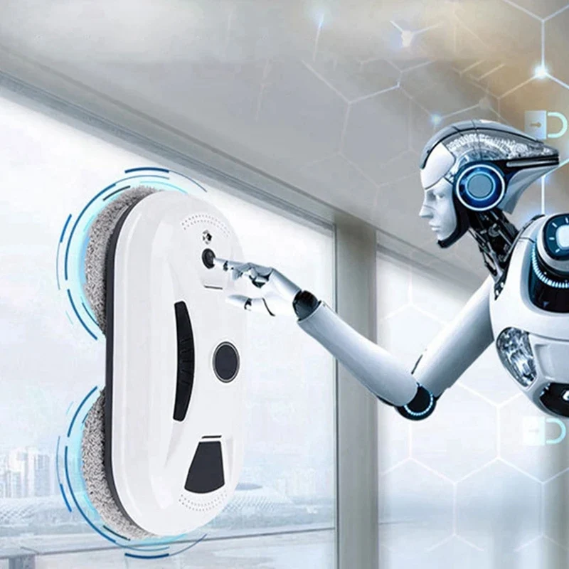 Automatski robot za pranje prozora sa daljinskim upravljačem robot za prozore - u upotrebi