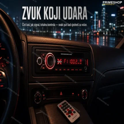 AutoMusic Auto Radio MP3 Plejer 4×60W sa USB i SD Karticom