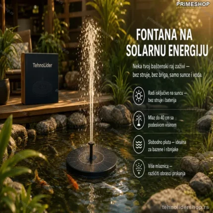 Baštenska FONTANA sa solarnim napajanjem