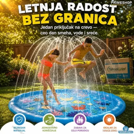 Bazen Fontana za Decu – Sprej Podloga 170cm, BPA-Free PVC