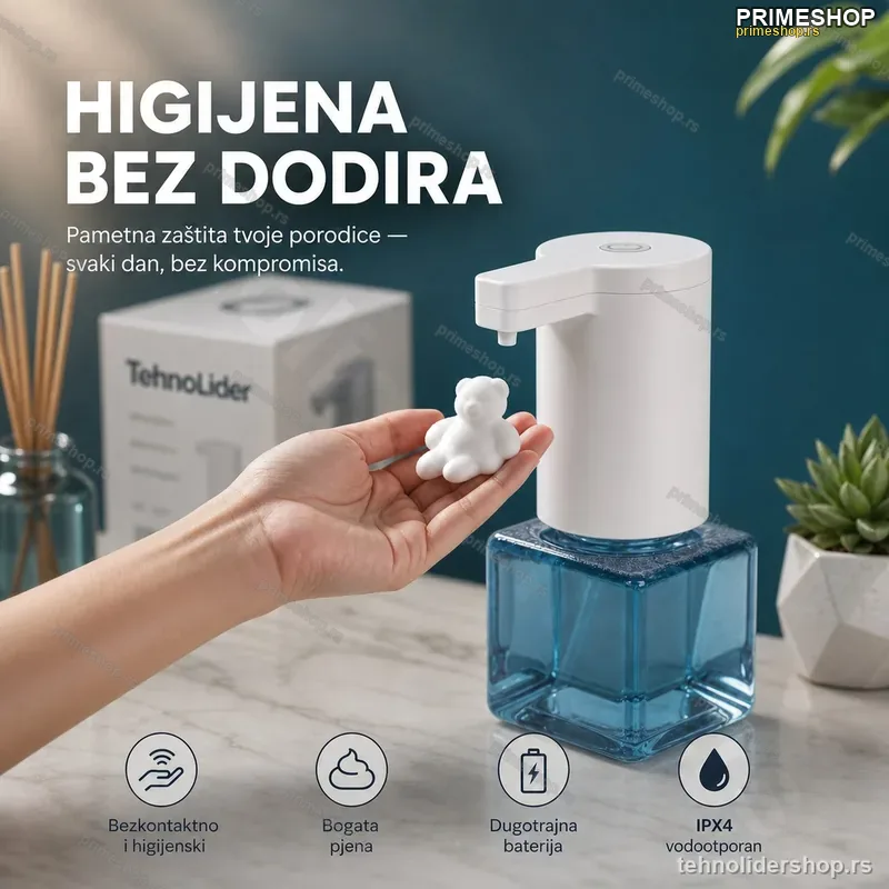 Beskontaktni Dozator Tečnog Sapuna sa Senzorom – Hands-Free, 260ml Beskontaktni Dozator Tečnog Sapuna sa Senzorom – Hands-Free, 260ml
