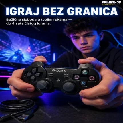 Bežični džojstik za PS3 sa punjivom baterijom i USB kablom