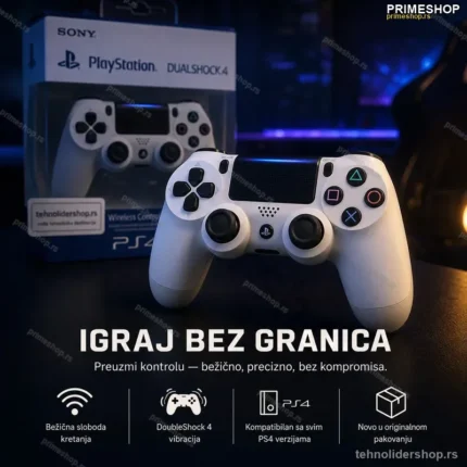 Bežični Džojstik za PS4 – DoubleShock 4 Bijeli Kontroler