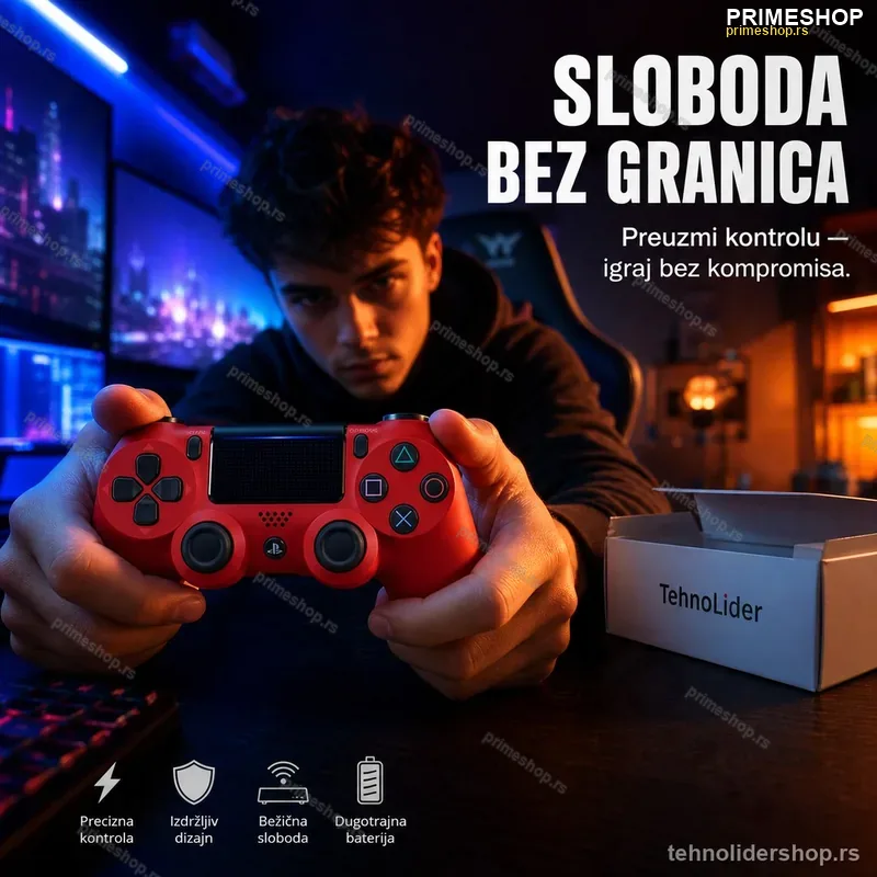 Bežični Džojstik za PS4 DoubleShock 4 – Crveni