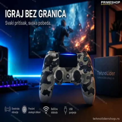 Bežični Džojstik za PS4 DoubleShock 4 – Sivi Maskirni