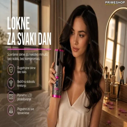Bežični uvijač za kosu CurlQueen