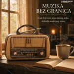 Bluetooth Retro Radio sa Punjivom Baterijom NS-8068BT — Stereo, AM/FM, USB, TF kartica
