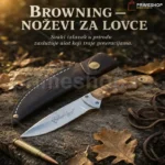 Browning lovački nož sa kožnom futrolom i drvenim koricama