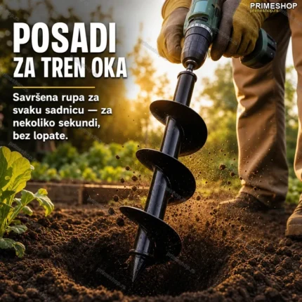 Burgija za zemlju za bušilicu — spiralna burgija za sadnju biljaka i lukovica