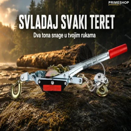 Čekrk za Izvlačenje 2T – Dupli Ručni Vitao za Čamce i Drvo