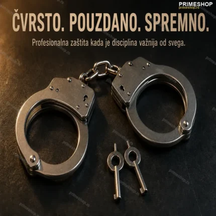 Čelične Lisice na Lanac sa 2 Ključa – Profesionalne Metalne Lisice za Sigurnosne Namene