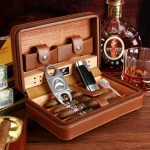 COHIBA putni kožni humidor za tompuse — braon