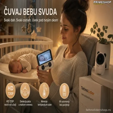 Danmini HD Baby Monitor – Kamera za Bebu sa WiFi i 4,3" Monitorom