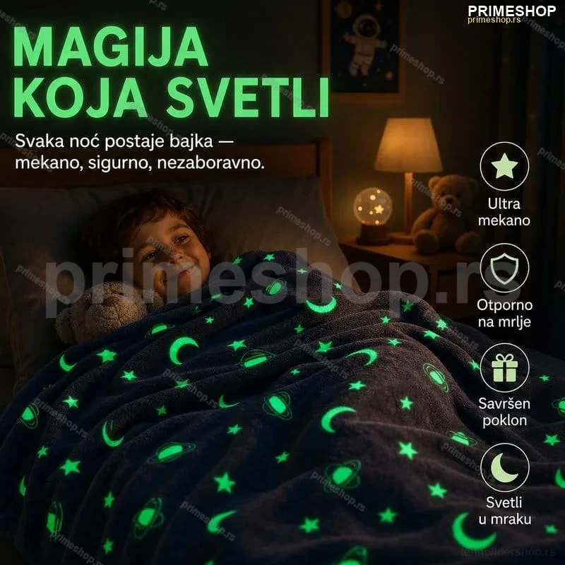 Dečije magično ćebe koje svetli u mraku Dečije magično ćebe koje svetli u mraku