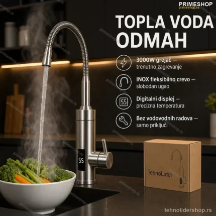 Delimano Slavina sa grejacem od INOX fleksibilnom crevom