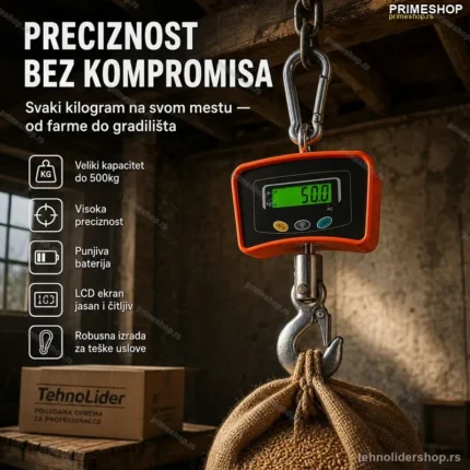 Digitalna Viseća Vaga Kantar – LED Ekran, Kapacitet do 1000 kg