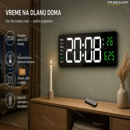 Digitalni LED Sat sa temperaturom i datumom