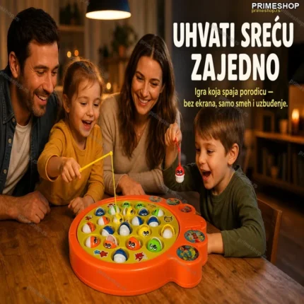 Društvena igra Pecanje XL — Porodična igra sa 21 ribicom i 4 pecaljke