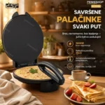 DSP Aparat za Palačinke, Tortilje | 1400W | Nelepljiva Površina 25×25 cm