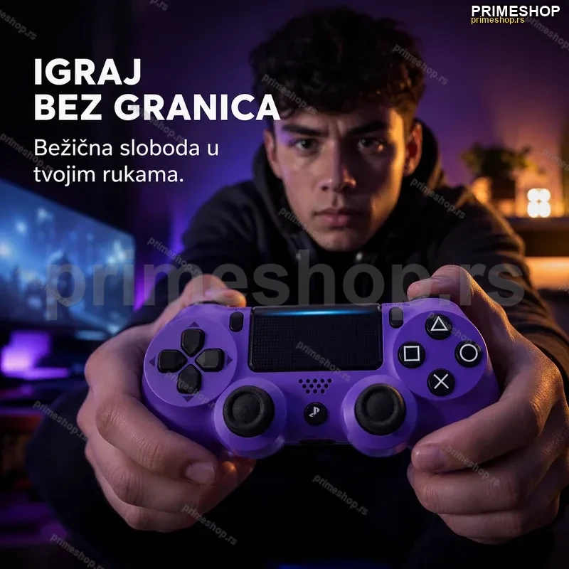 Džojstik za PS4 Ljubičasti – Bežični Gamepad sa Vibracijom za PC i PS4 Džojstik za PS4 Ljubičasti – Bežični Gamepad sa Vibracijom za PC i PS4