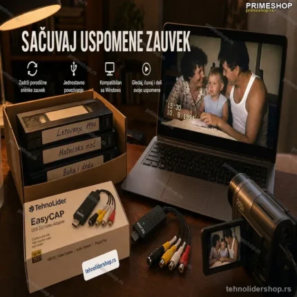 Easy CAP USB 2.0 Video Capture Adapter za Digitalizaciju VHS i Analognih Snimaka