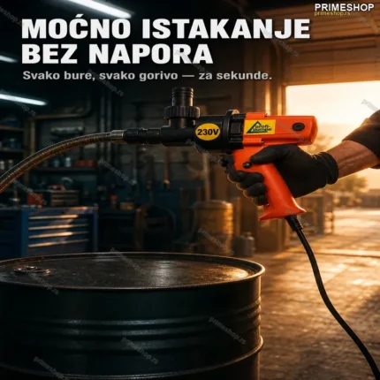 Električna Prenosiva Pumpa za Istakanje Ulja i Goriva iz Bureta 200/220L