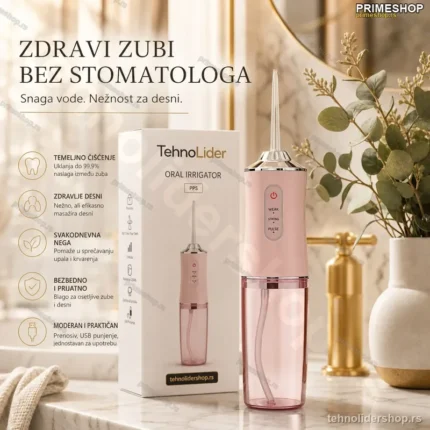 Električni oralni irigator za čišćenje zuba i desni — vodeni flosser